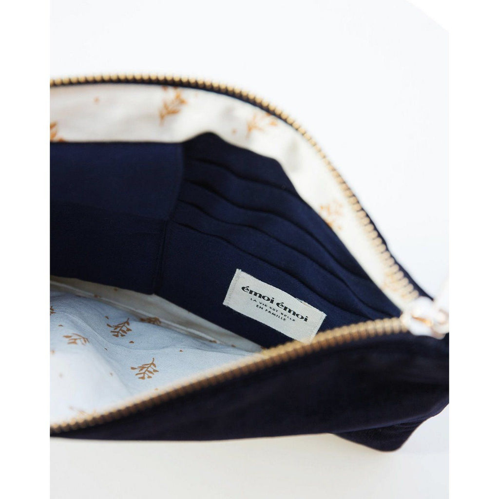 Pochette Maman Adorée En Velours - Charbon - Femme - Emoi Emoi - The Bradery