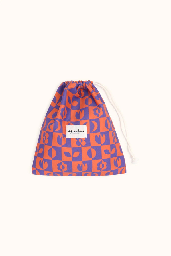 Pochon Melodia "Damier" - Nectarine