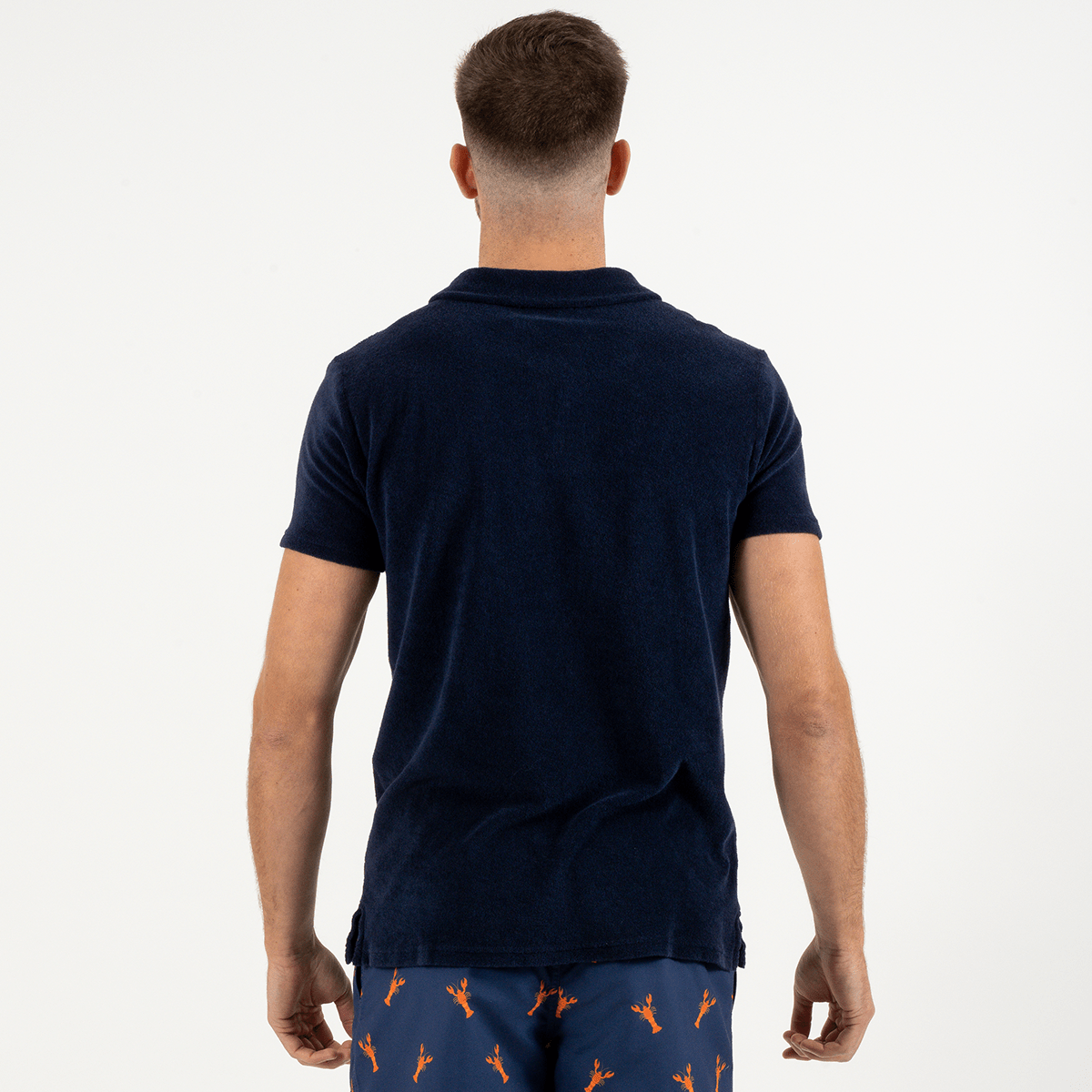 Polo Eponge Bleu Marine 100% Coton