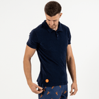 Polo Eponge Bleu Marine 100% Coton