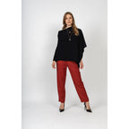 Poncho Col V Georgia Noir, Jersey, 260 Gr, 100% Cachemire, 4 Fils - Femme - Perfect Cashmere - The Bradery