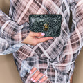 Porte Cartes Cuir Alex Nappa Noir Imprimé Bandana