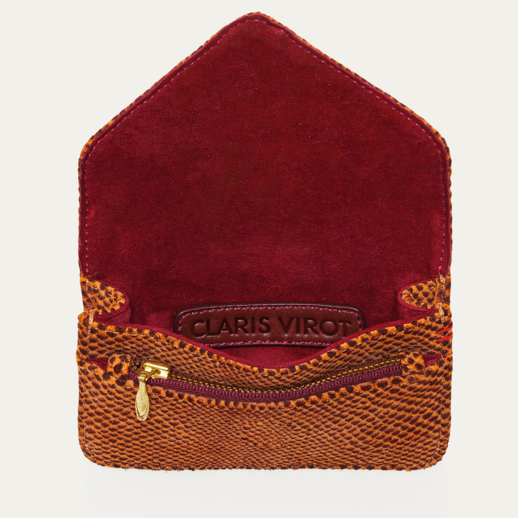 Porte Cartes Cuir Alex Veau Velours Sekhmet
