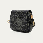 Porte-Monnaie Cuir Karl Nappa Noir Imprimé Bandana