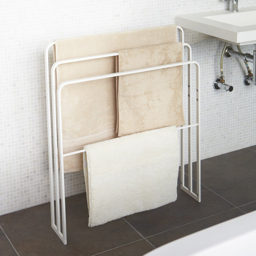 Porte Serviettes À 4 Barres - L70 cm - Blanc