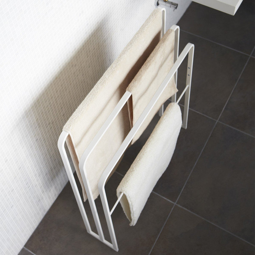 Porte Serviettes À 4 Barres - L70 cm - Blanc