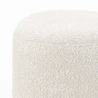pouf d appoint beige en tissu boucle beige emmy