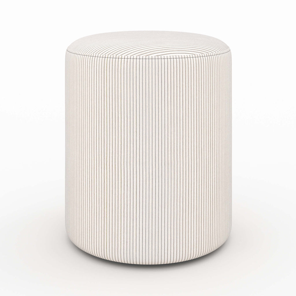 pouf d appoint lily en velours beige cotele