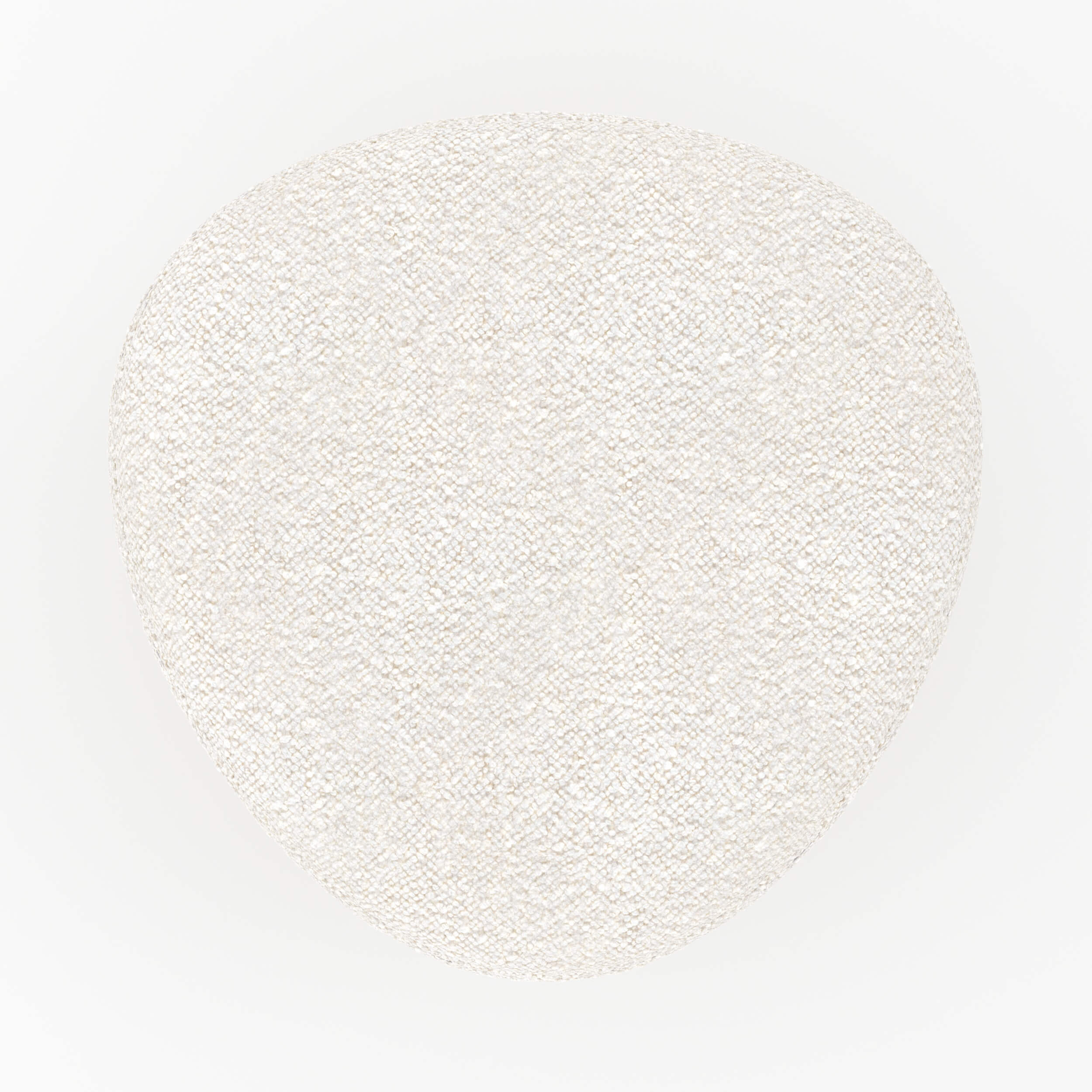 pouf emmy beige tissu boucle triangulaire