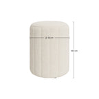 pouf en tissu boucle rond_1