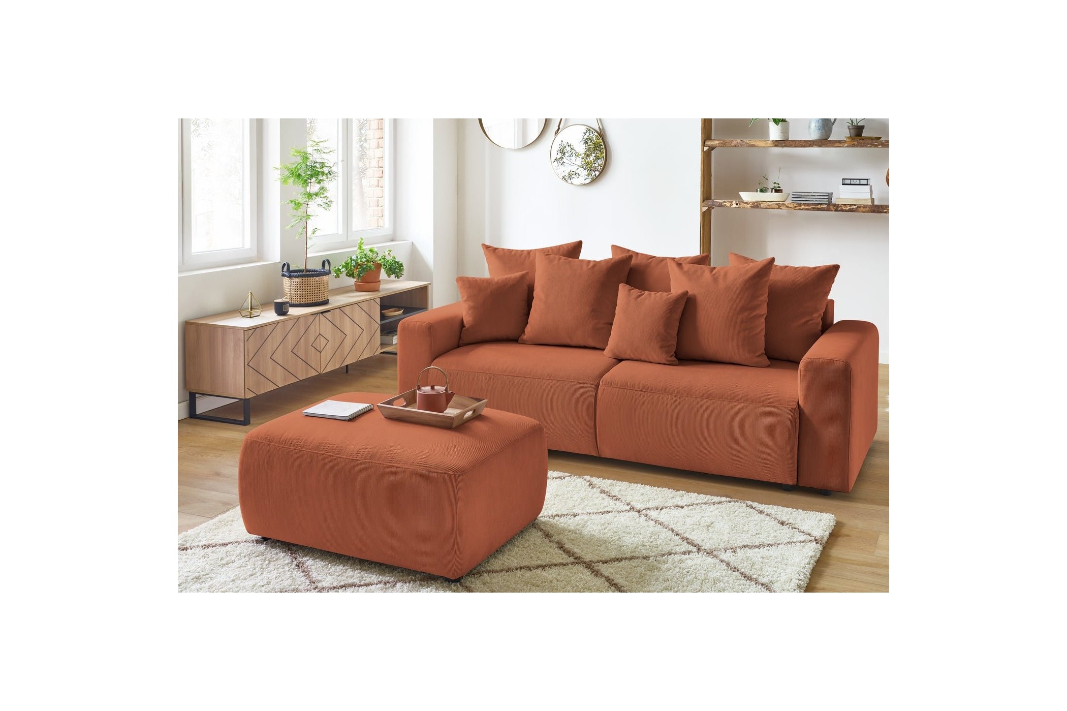 Pouf ENVY velours côtelé - BOBOCHIC - The Bradery