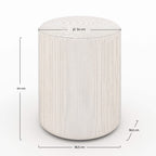 pouf lily beige en velours cotele