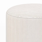 pouf lily en velours cotele beige