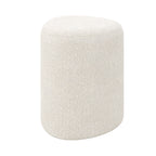pouf triangulaire emmy beige en tissu boucle