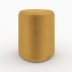 pouf triangulaire jaune curry velours emmy