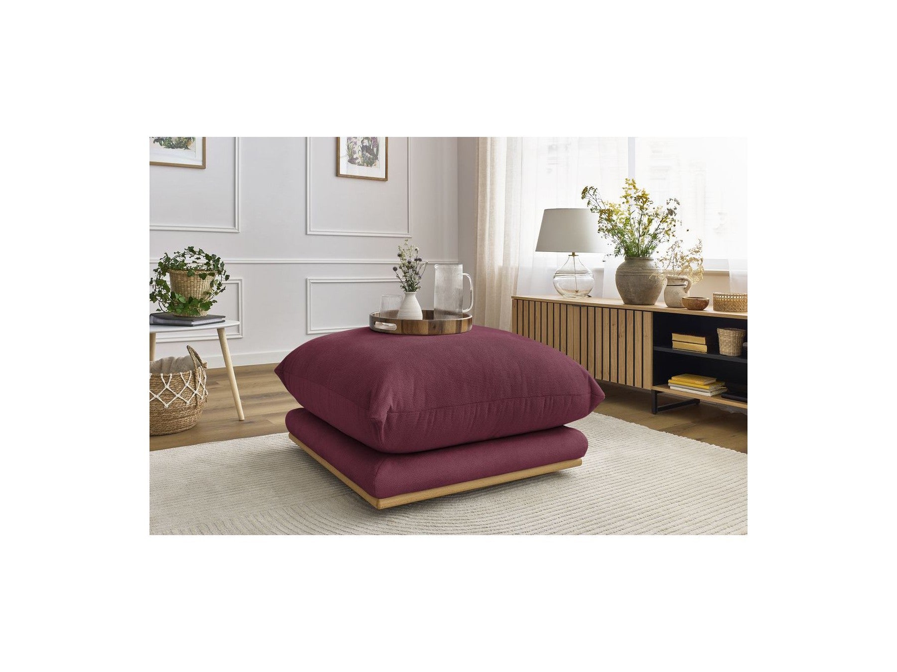Ernest - Pouf - Tissu Lisse
