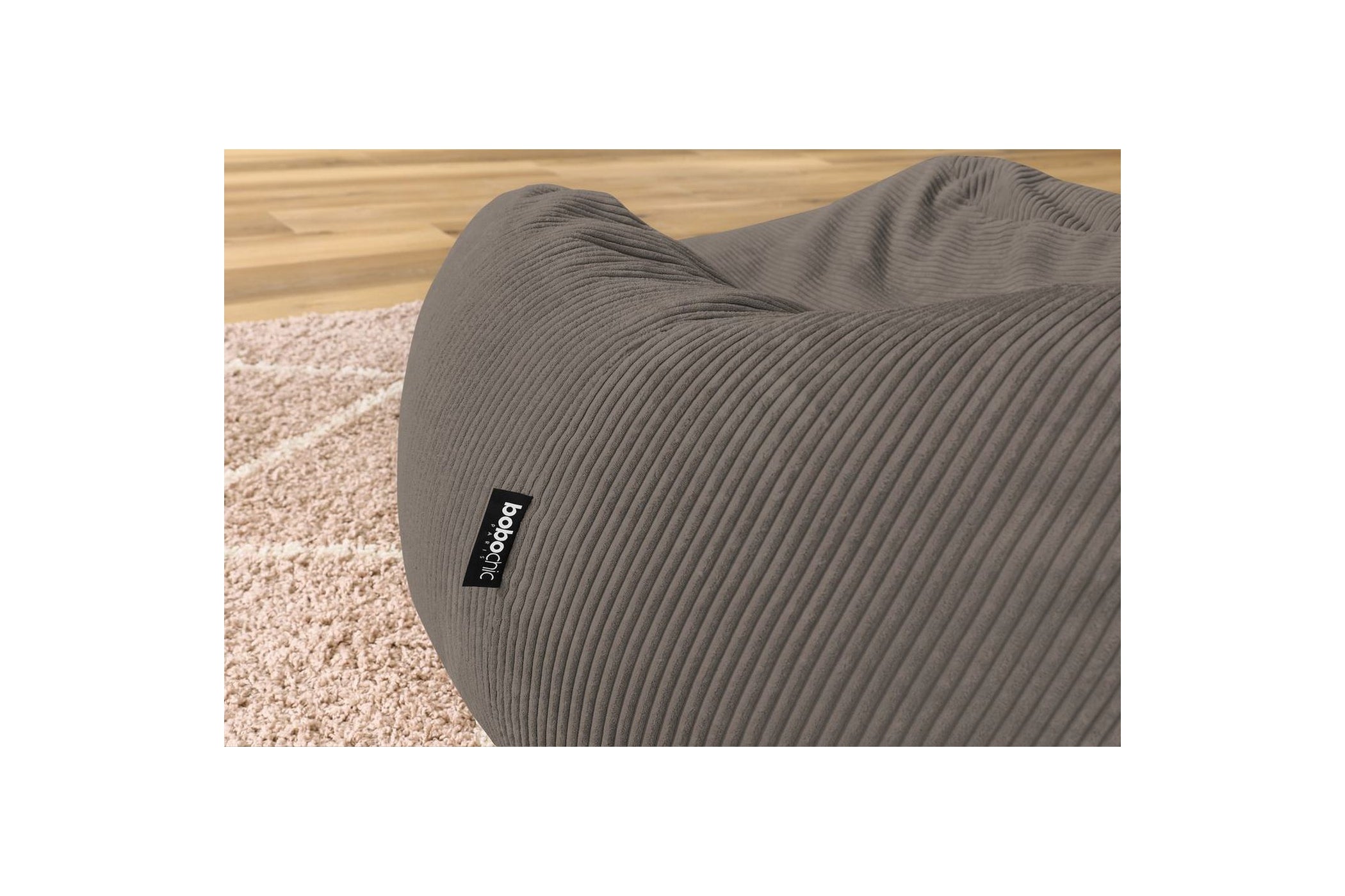 Pouf ultra moelleux VOLTAIRE velours côtelé - BOBOCHIC - The Bradery