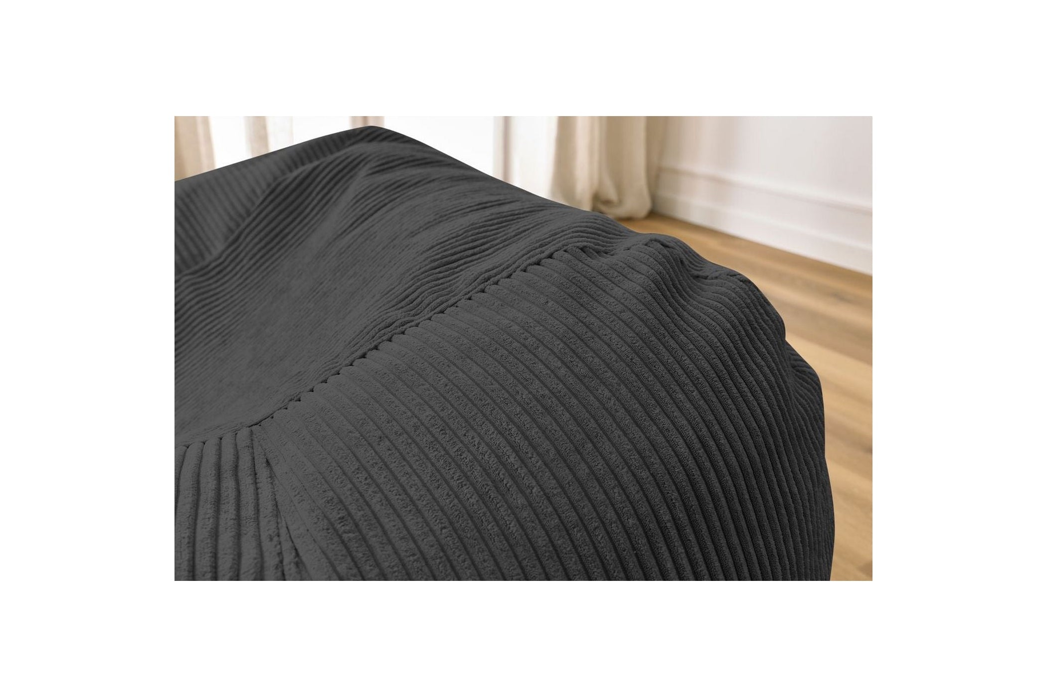 Pouf ultra moelleux VOLTAIRE velours côtelé - BOBOCHIC - The Bradery