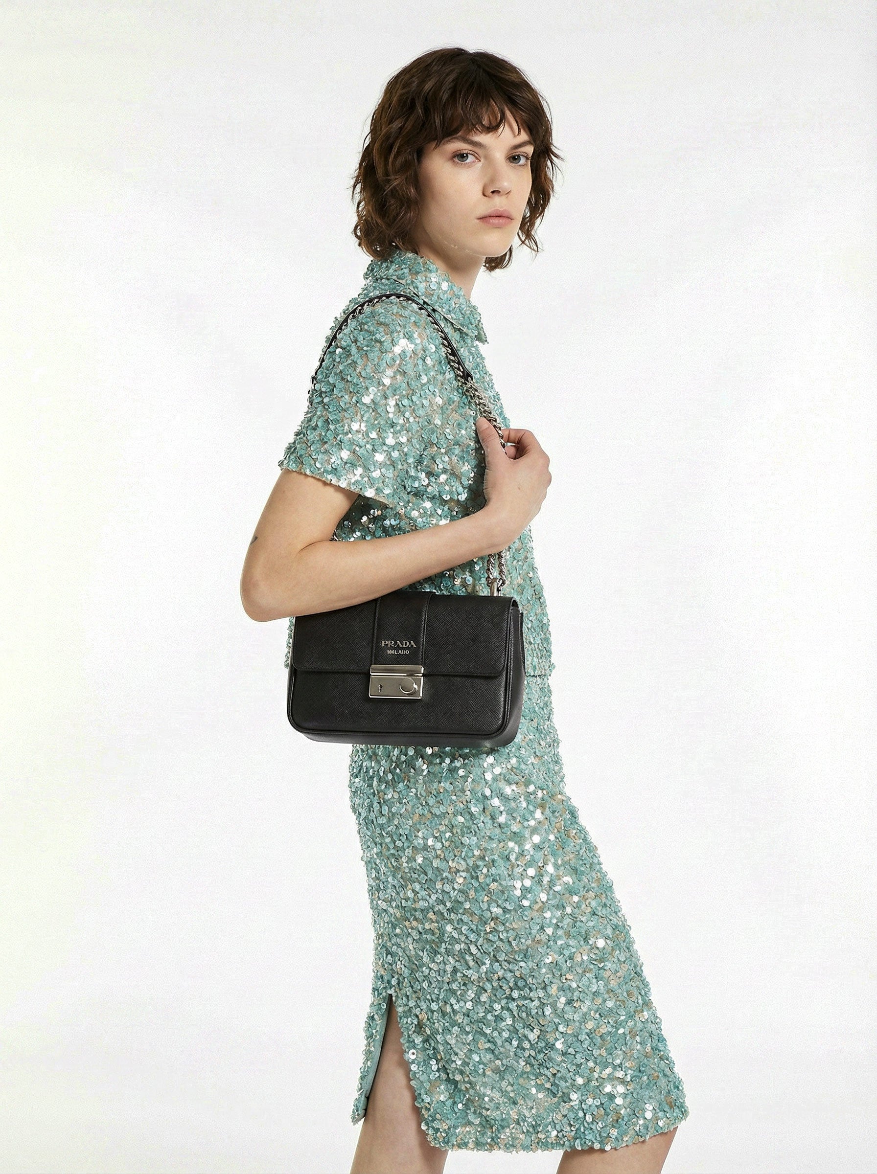 Sac Prada En Cuir Saffiano Noir