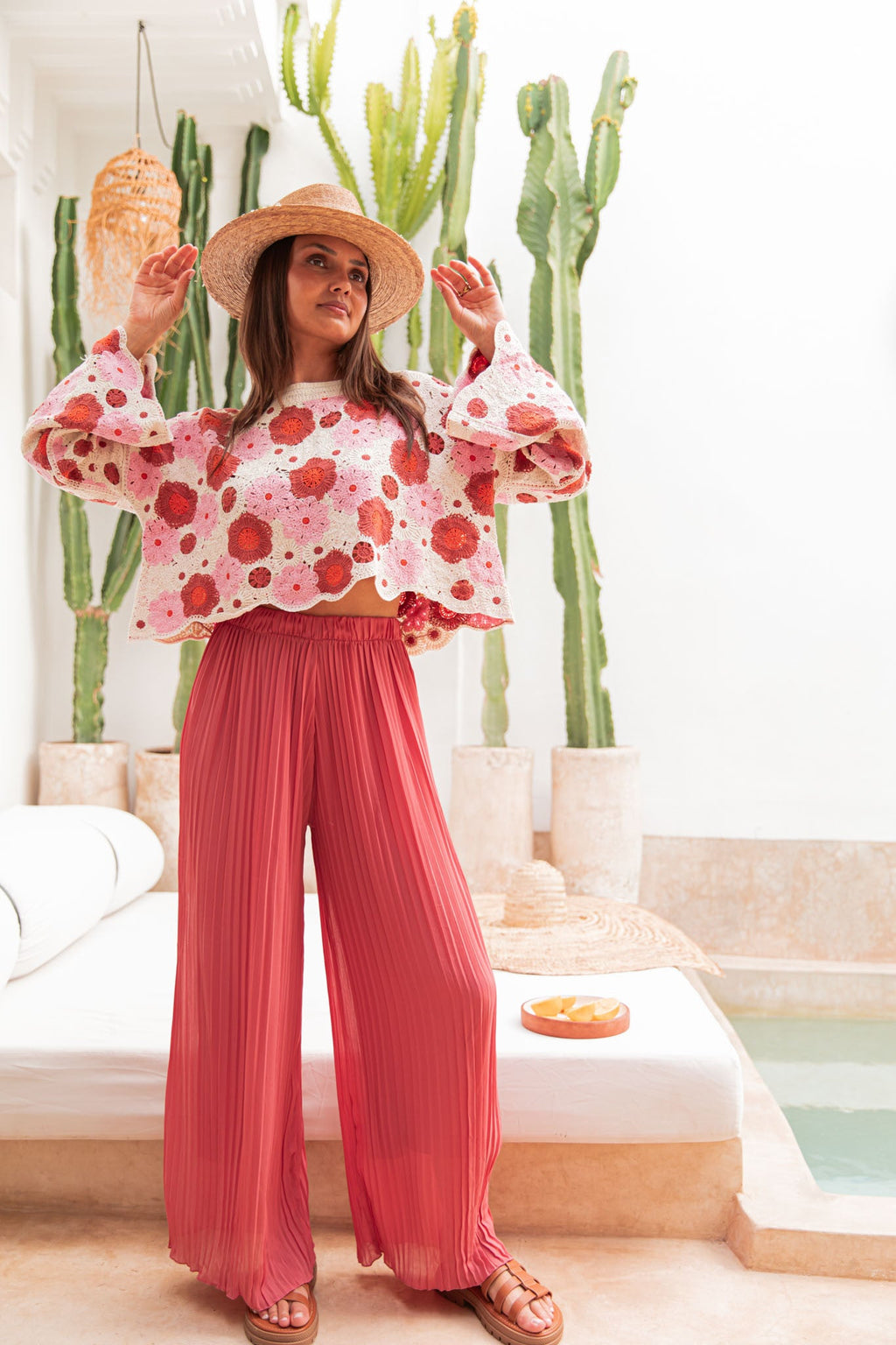 PIO Terracotta - Pantalon Plissé 16