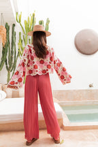 PIO Terracotta - Pantalon Plissé 16