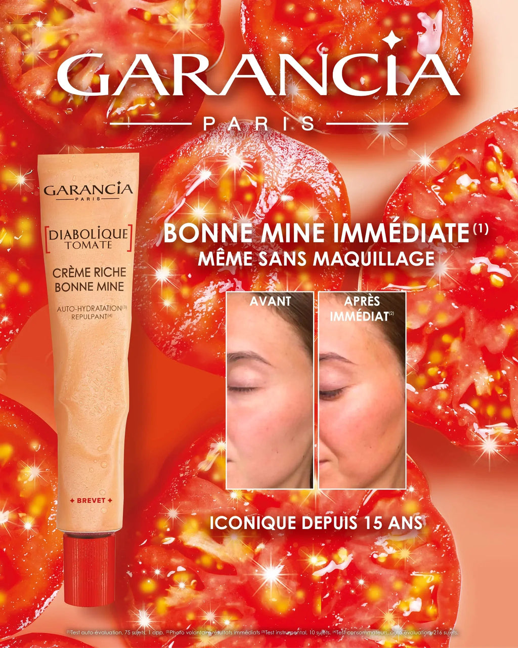 présentation de la crème de jour - diabolique tomate crème riche
