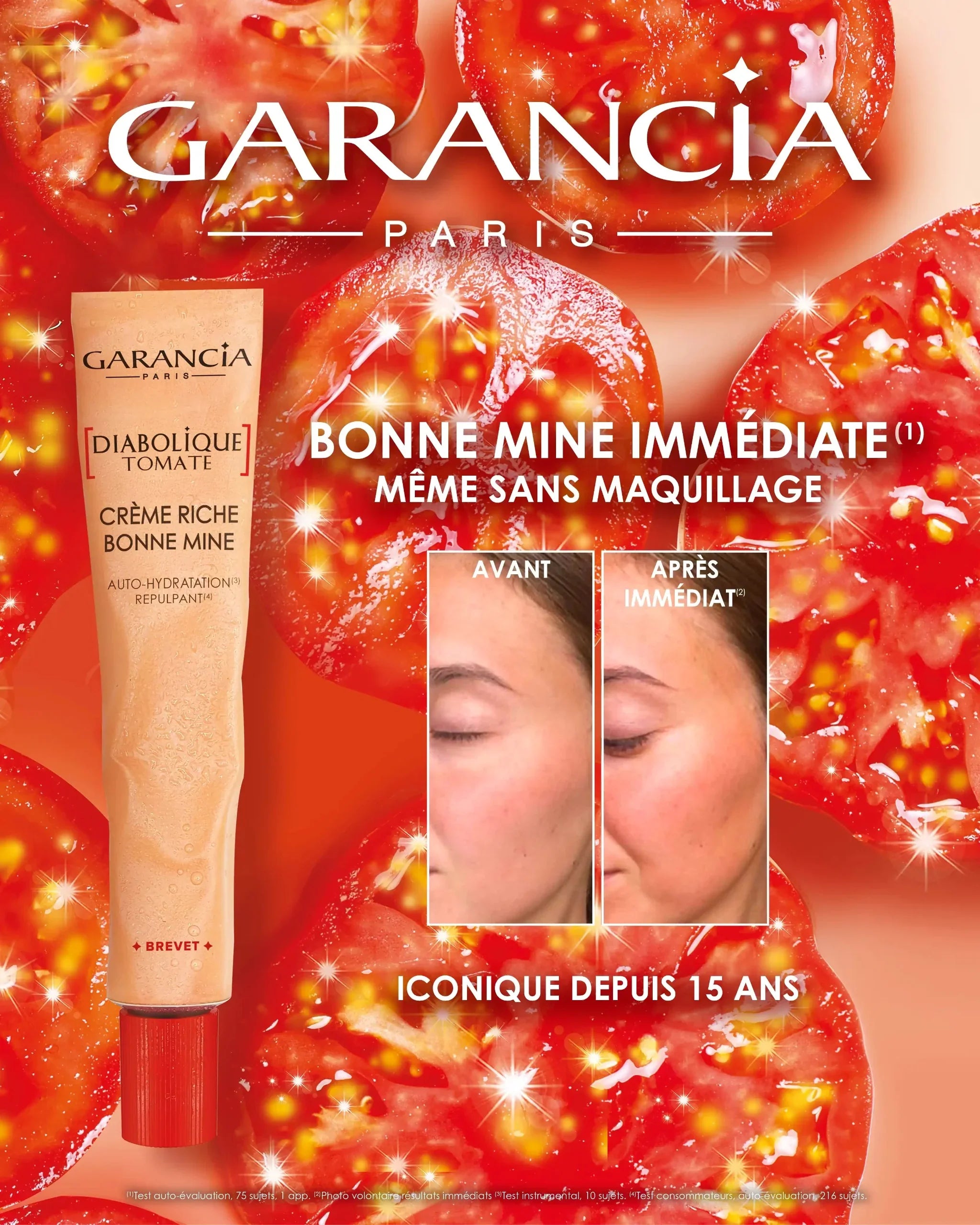 présentation de la crème de jour - diabolique tomate crème riche