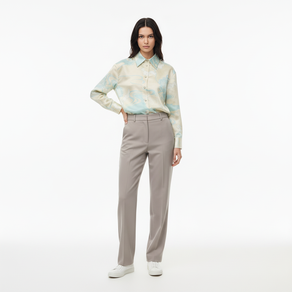 Chemise 08 - Blue Hydrangea - Femme