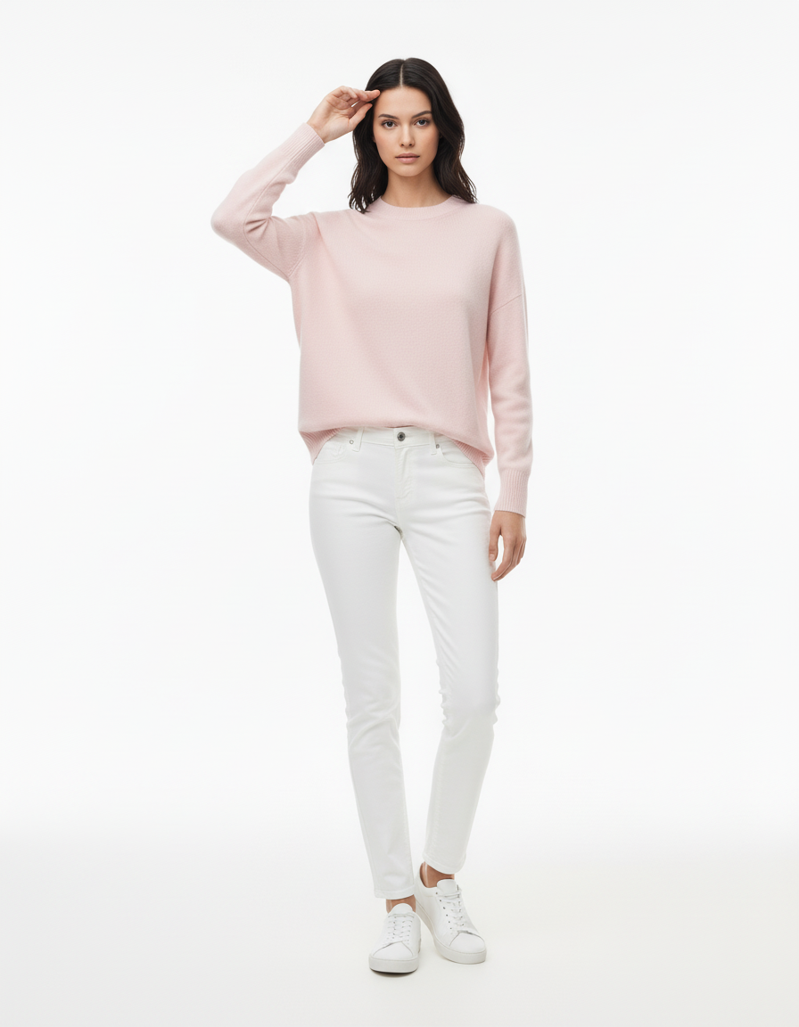 Chandail Rn LS - Light Pastel Pink - Femme