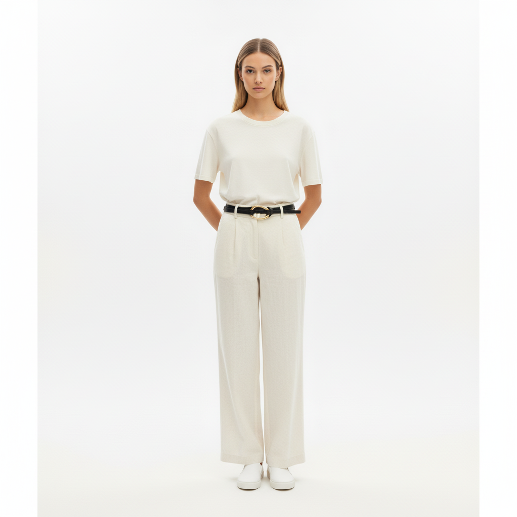 Ceinture Wide Belt With Brooch - Black - Femme