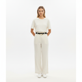 Ceinture Wide Belt With Brooch - Black - Femme