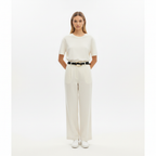 Ceinture Wide Belt With Brooch - Black - Femme