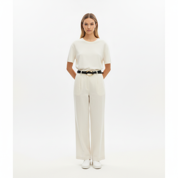 Ceinture Wide Belt With Brooch - Black - Femme