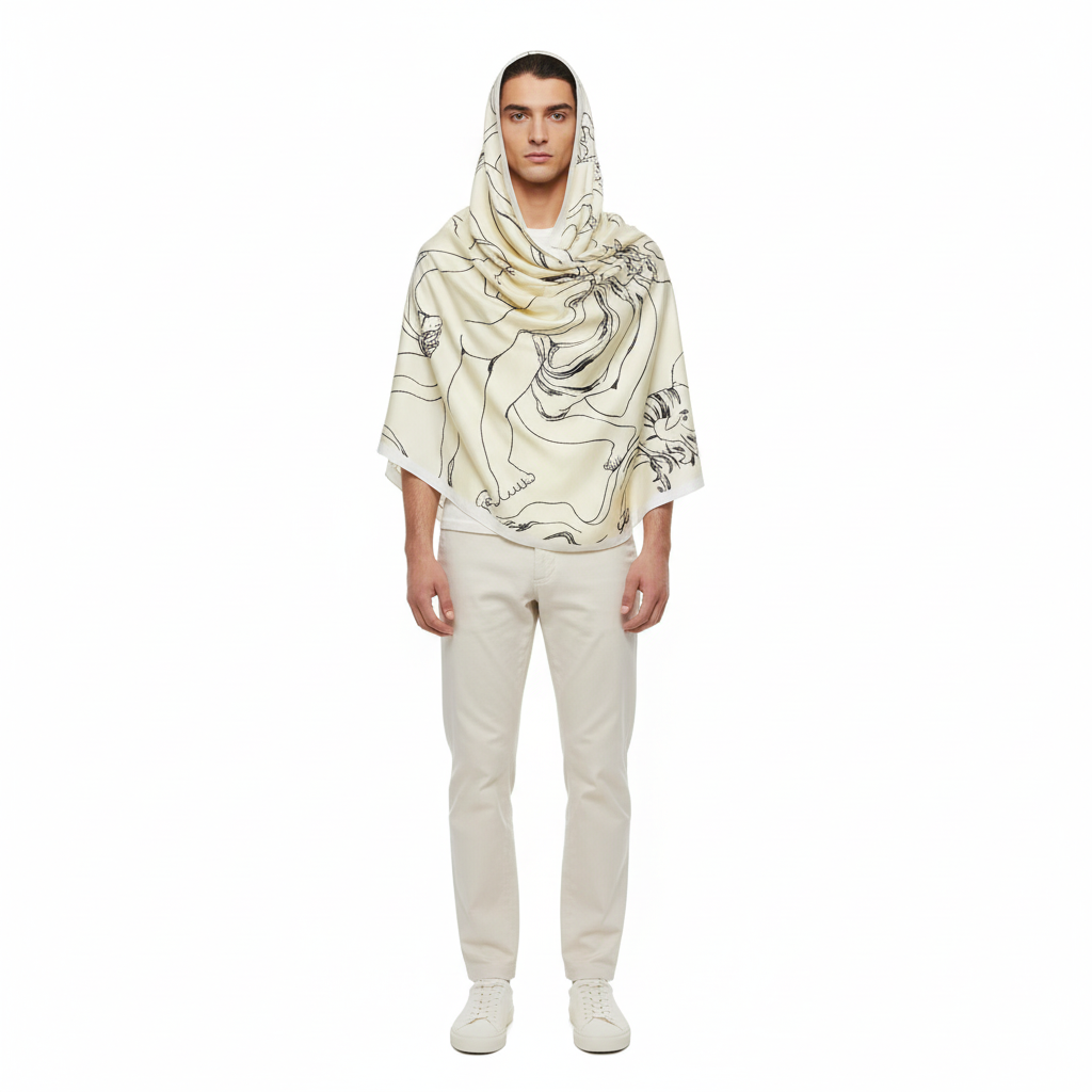 Foulard Hood 01 Pnt 1 - Open Beige - Homme