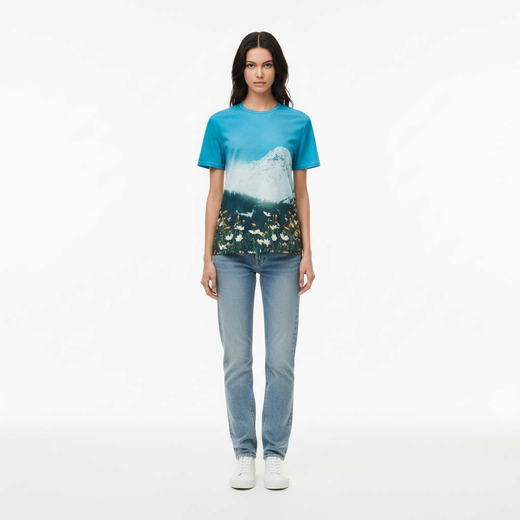 T-Shirt Cn Ss - Open Blue - Homme
