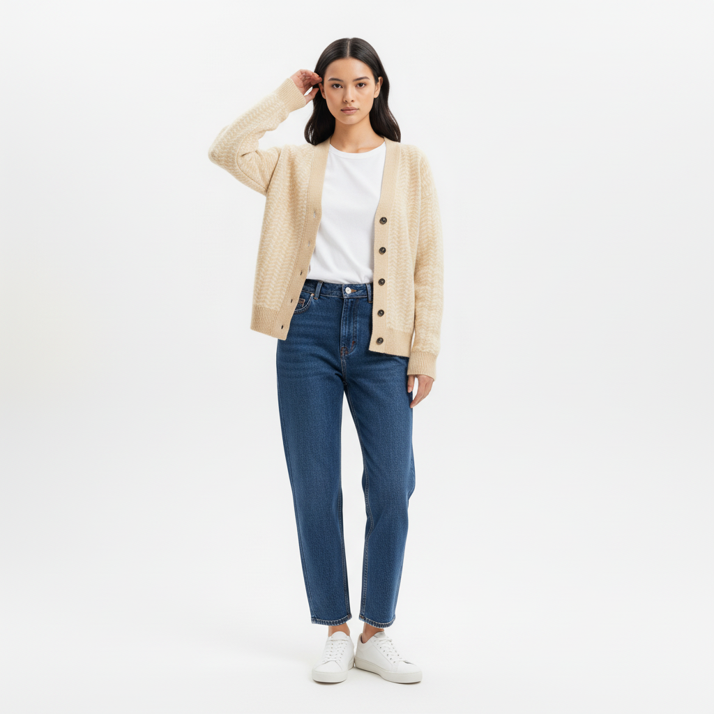 Cardigan - Open White - Femme