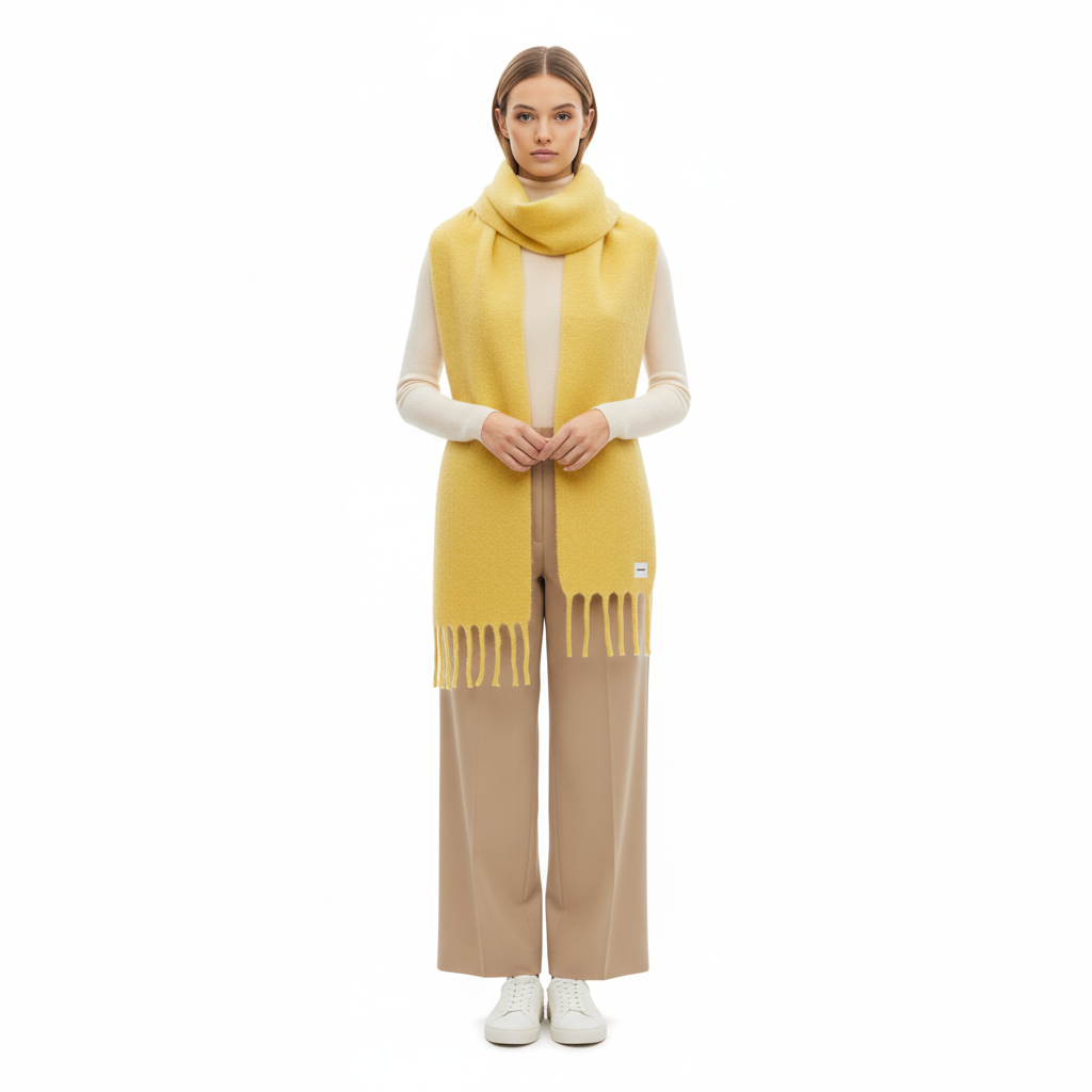 Foulard Sciarpa - Light Pastel Yellow - Femme