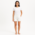 Short Fluid Twill Rolled - Off White