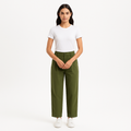 Pantalon Fluid Twill Pleated - Palm
