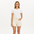 Short High Rise Cuffed - Ecru
