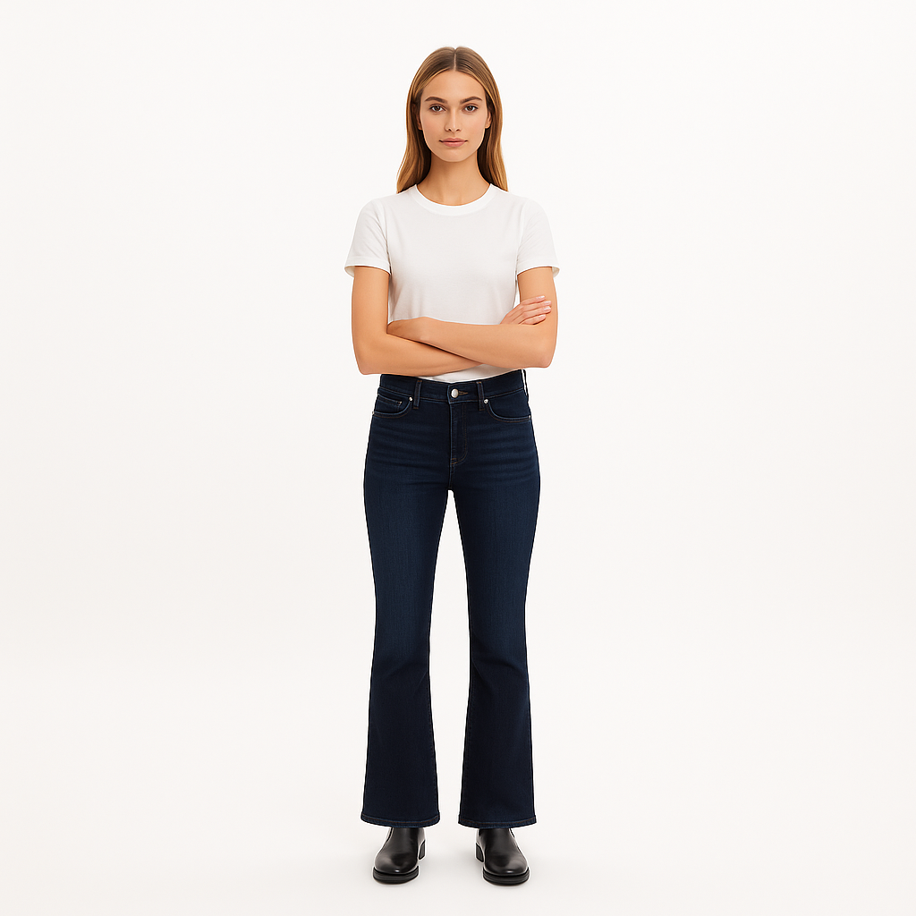 Pantalon Le Crop Mini Boot - Onyx Indigo