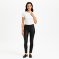 Pantalon Jetset Skinny Crop Slit - Noir Coated