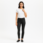 Pantalon Jetset Skinny Crop Slit - Noir Coated