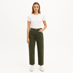 Pantalon Ultra High Rise Barrel - Washed Fatigue