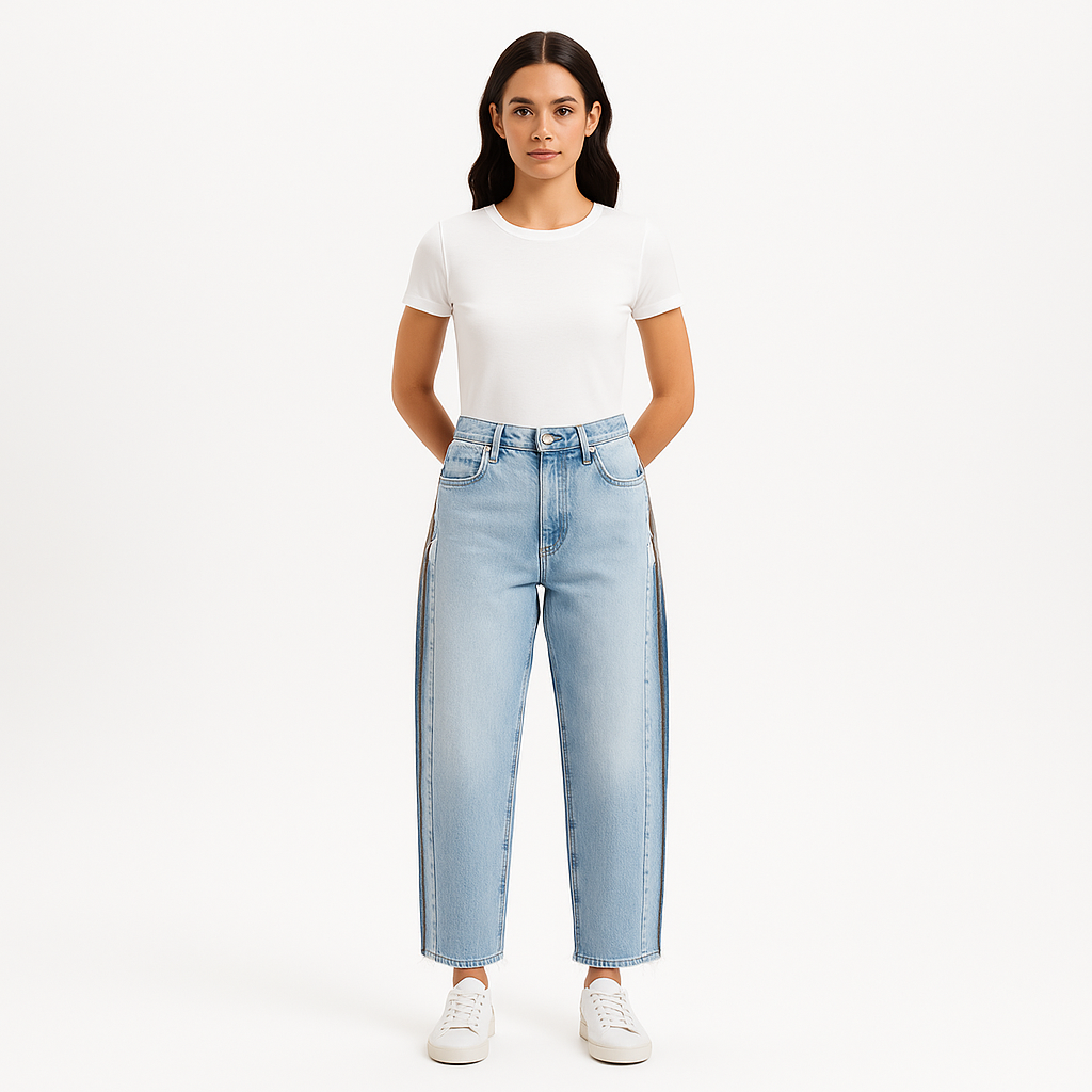 Pantalon Ultra High Rise Barrel Inside Out - Talia