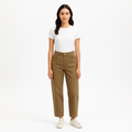 Pantalon Ultra High Rise Barrel - Washed Tan