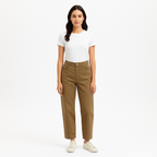 Pantalon Ultra High Rise Barrel - Washed Tan