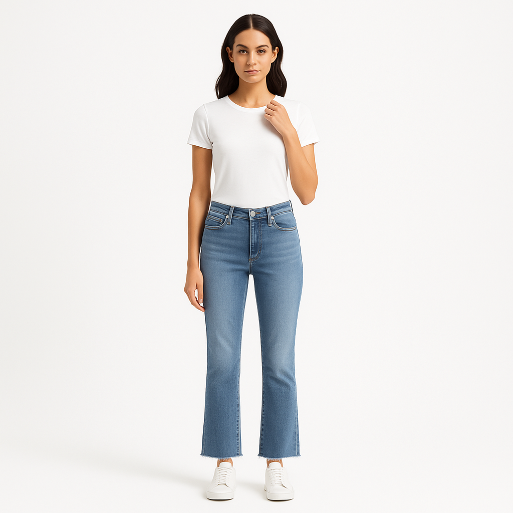 Pantalon Le Crop Mini Boot Step Fray - Colorado
