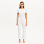 Pantalon Le Crop Mini Boot Trapunto St - Blanc