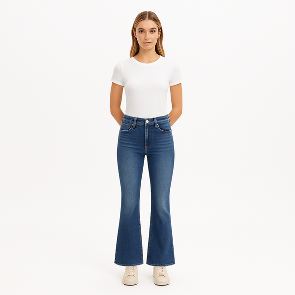 Pantalon Le Easy Flare Raw Fray - Drizzle